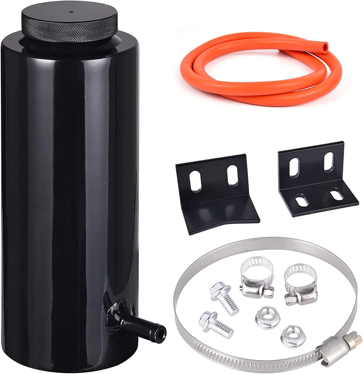 EVIL ENERGY Coolant Overflow Tank, Radiator Overflow Bottle 800ml Aluminum Universal Black