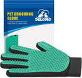 Pet Hair Removal Glove with 255 Silicone Tips for Dogs & Cats, Right Blue