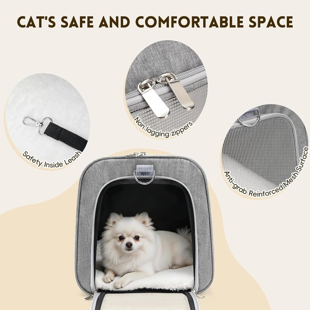 Cat Carrier Soft, Dog Carriers for Small Dog/Large Cat (Up to 16lb)