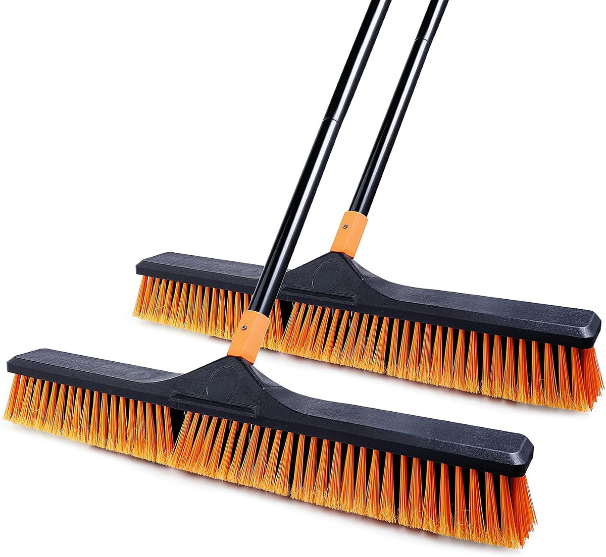 CLEANHOME 24" Push Broom Brush Outdoor for Shop, Deck, Garage, Concrete