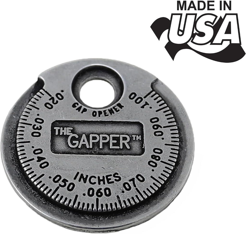 CTA Tools 3235 Spark Plug Gapper: Coin-Style Spark Plug Gap Tool, 0.020"–0.100" Measurement Range, Plated Steel, Quick-Check Reference Tool