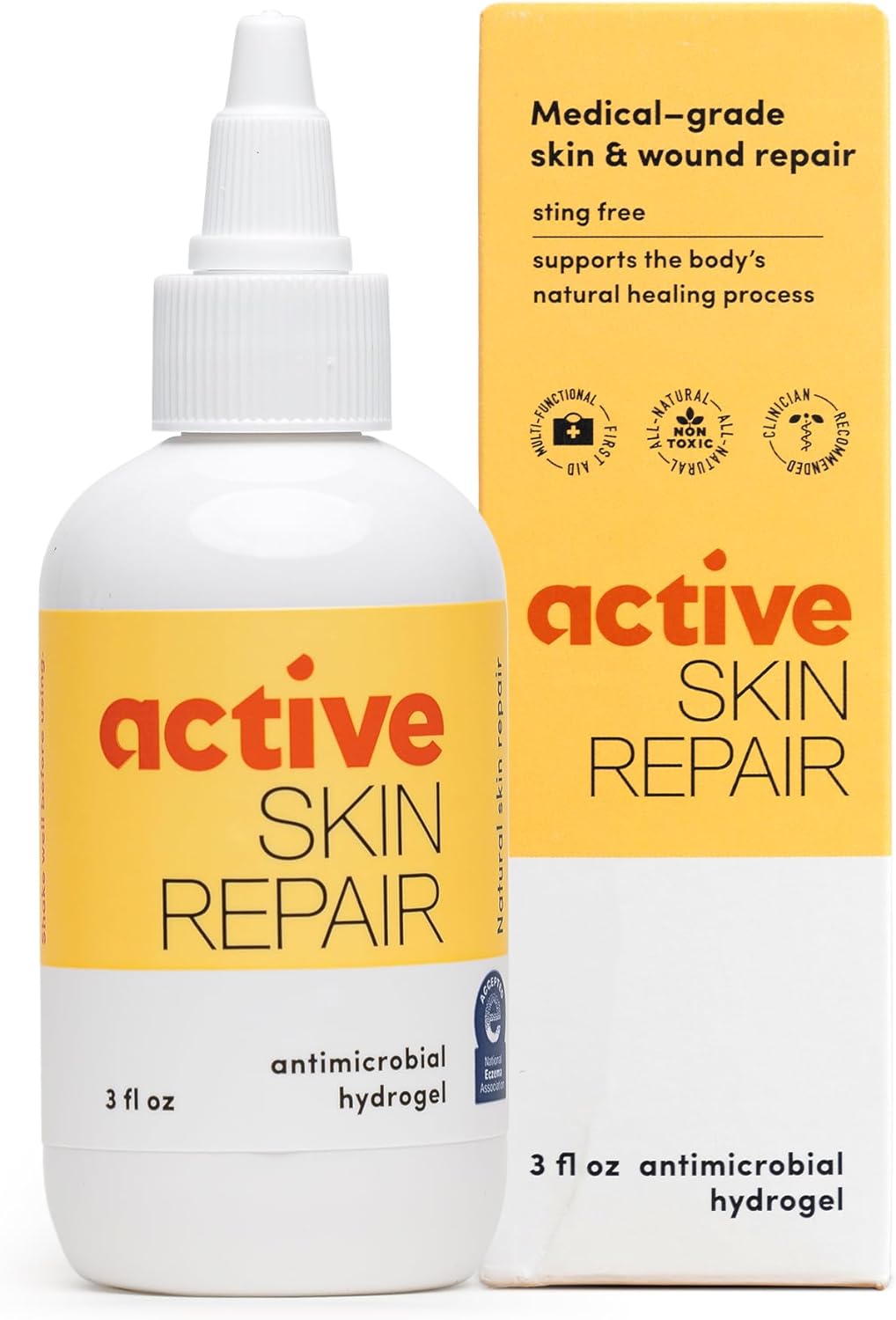 Active Skin Repair First Aid Spray with Medical Grade Hypochlorous, 3 oz