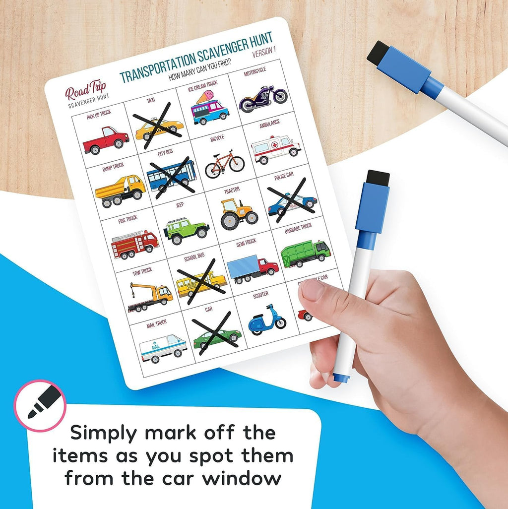 WELL BALANCED Car Bingo - Road Trip Essentials: Car Activities and Games for Kids Ages 4-8