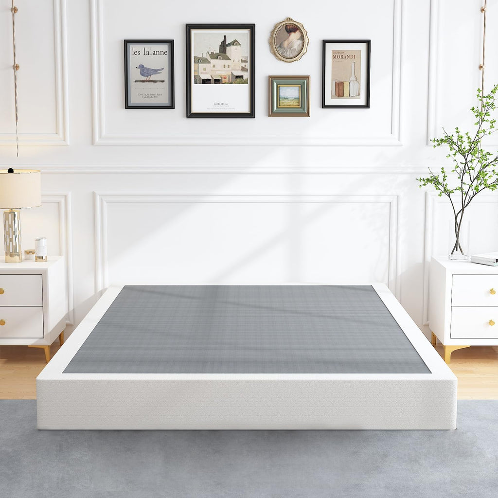 ALDRICH Box Springs King Size 9 Inch Heavy Duty Metal Mattress Foundation