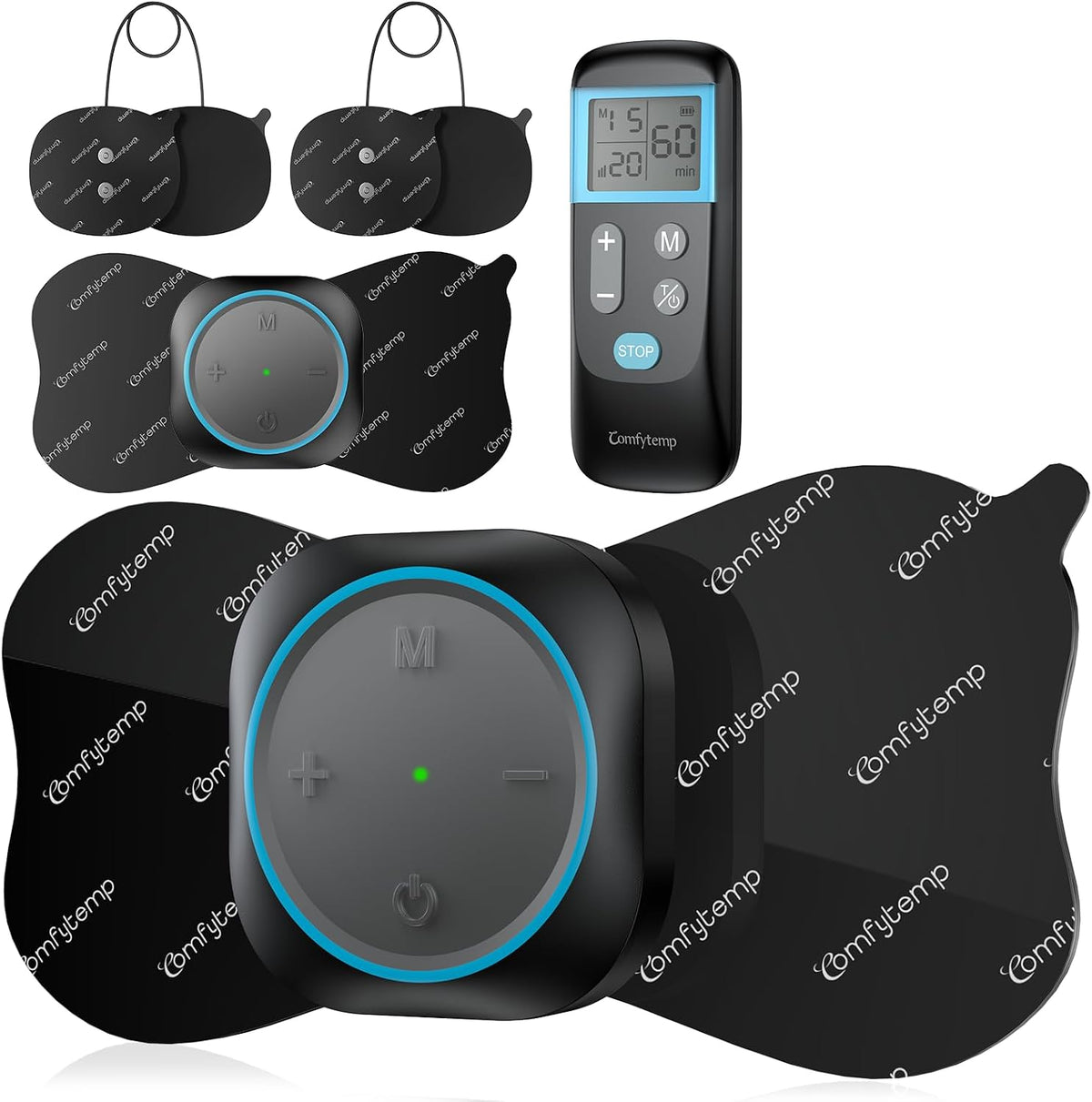 Comfytemp Wireless TENS Unit Muscle Stimulator for Pain Relief with Remote