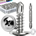 mxuteuk 230PCS #8 Self Tapping Screws for Metal, Self Drilling Screws