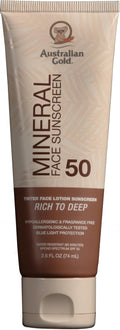 Australian Gold Tinted Mineral Face Sunscreen SPF 50 | Fair to Light Tint