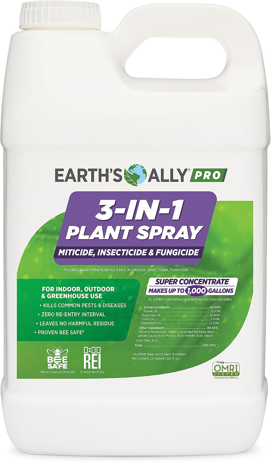 Earth's Ally 3-in-1 Plant Spray for Pests & Disease, 32 Oz