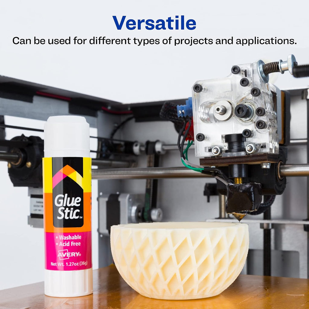 Avery Glue Stic, White, 36 Grams, 1.27 oz, 6 Glue Sticks
