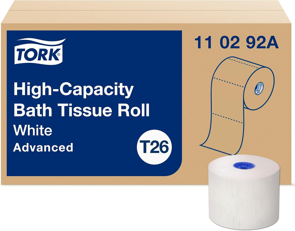 Tork High-Capacity Toilet Paper Roll White T26, 36 x 1000, 110292A