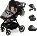 2 Pack Universal Baby Mosquito Net Cover for Stroller Car Seat Bassinet Infant Bug Mesh Netting Screen Crib Carrier Carriage