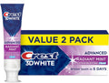 Crest 3D White Advanced Teeth Whitening Toothpaste, Radiant Mint, 3.3 oz, Pack of 2