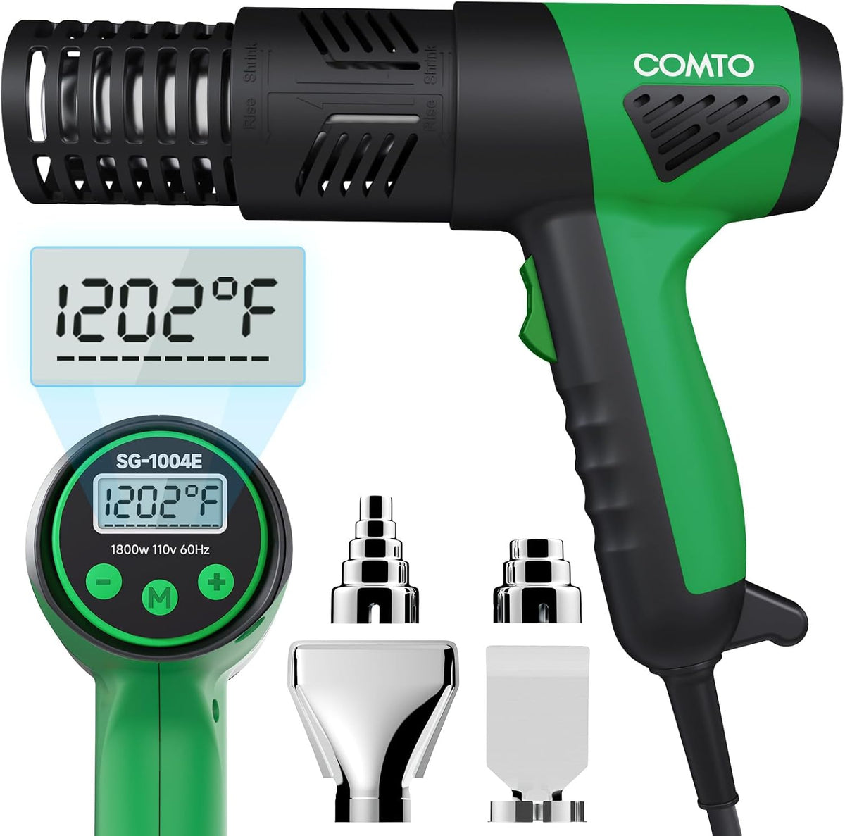 Heat Gun, 1800W Variable Temperature Hot Air Gun with 4 Nozzles