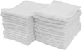 S&T INC. Cotton Terry Cleaning Towels, 24 Pack, 14" x 17", White