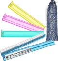 Clear Mahjong Racks with Pushers Set of 4