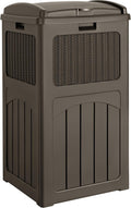 Devoko 33 Gallon Outdoor Trash Can, Hideaway Garbage Bins with Tiered Lid