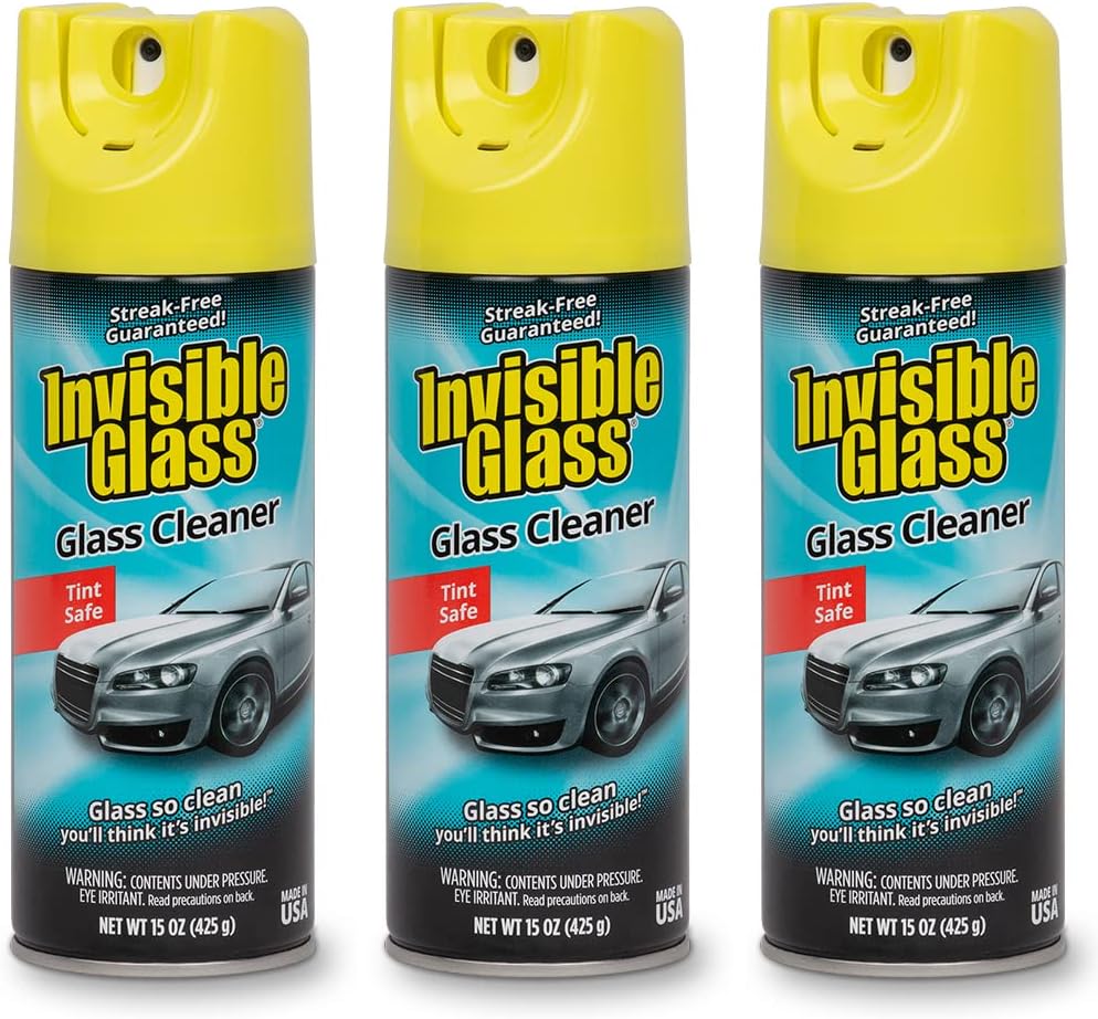 Invisible Glass Premium Glass Cleaner Aerosol Spray, 15 oz