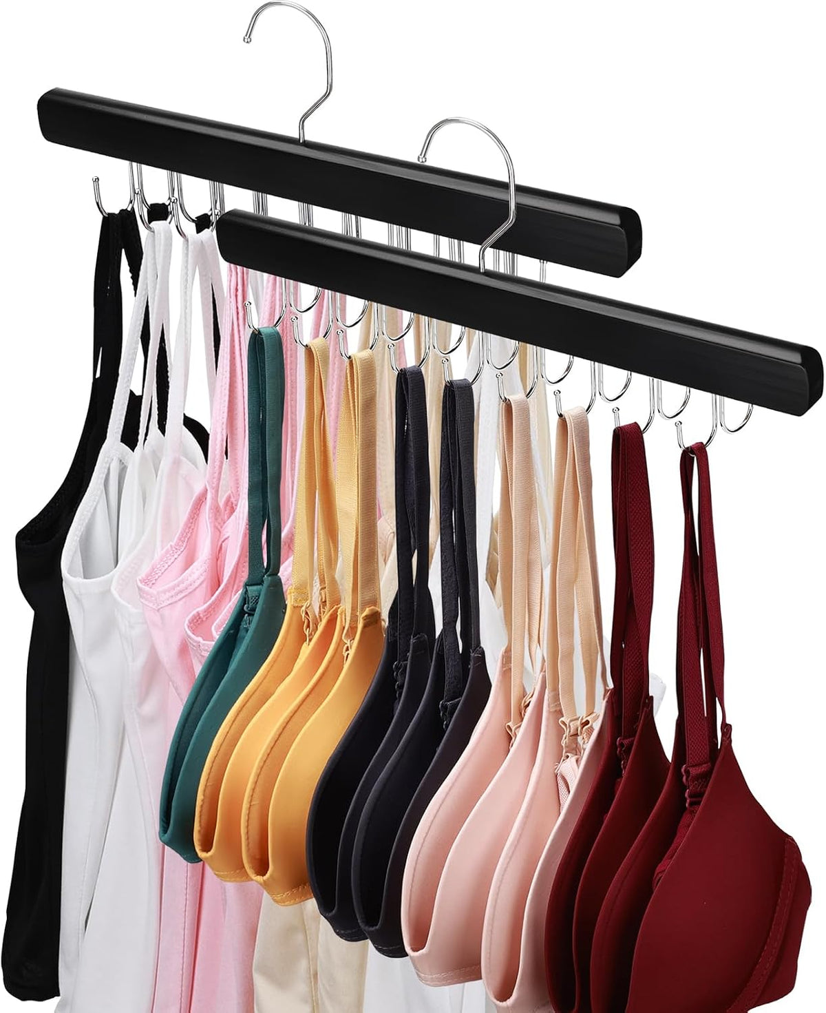 NECAMOCU 2 Pack Bra Hanger for Closet Organizer, Premium Tank Top Hangers