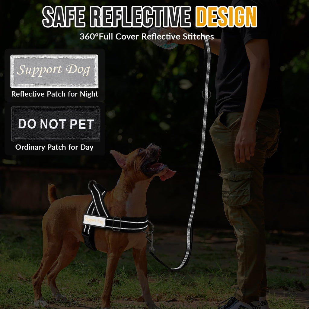 SlowTon No Pull Dog Harness with Front Clip - Heavy Duty, Soft Padded