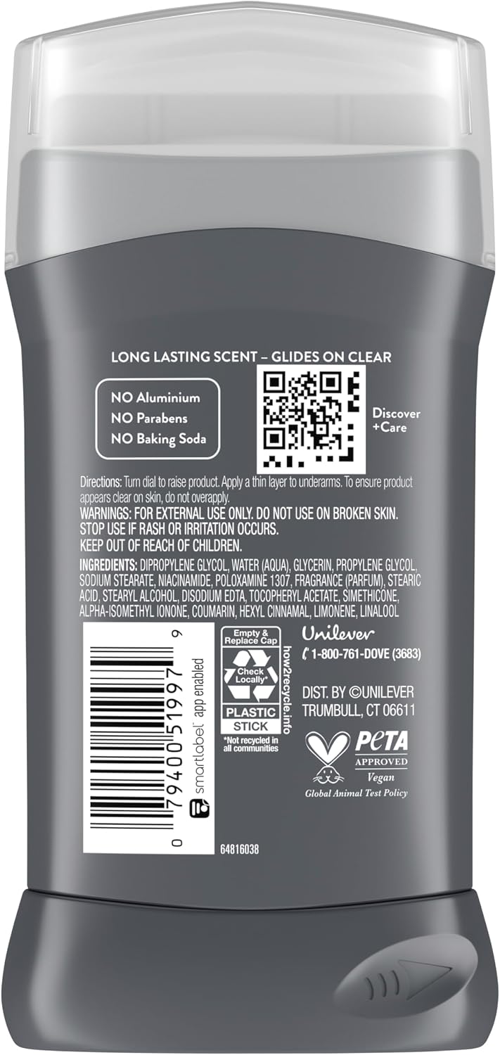 DOVE MEN + CARE 3 Pack Rustic Sandalwood Deodorant for Men 3 oz