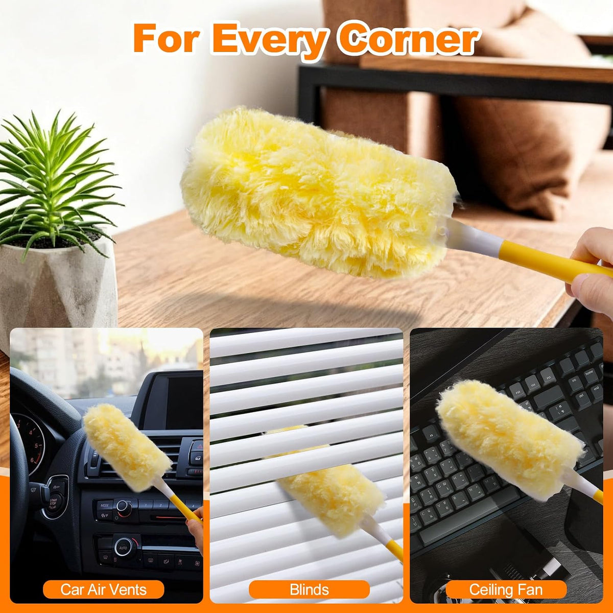 50 Count Heavy Duty Duster Refills Compatible with Swiffer Dusters