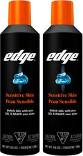 Edge Shaving Gel for Men, Sensitive Skin, 9.5 oz (2 Pack)