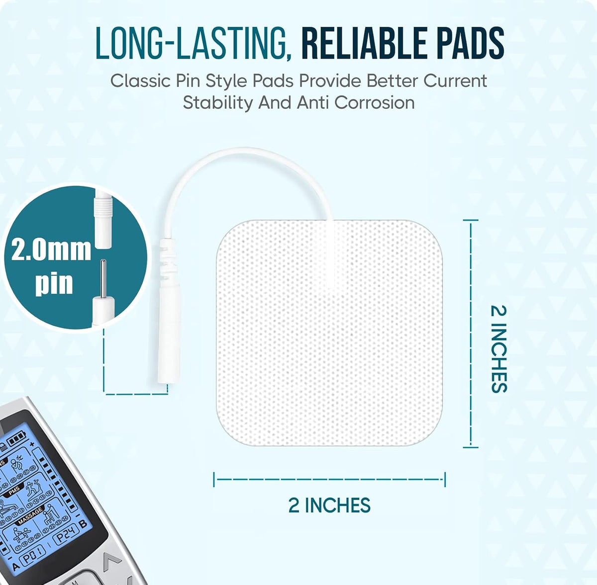 Self-Adhesive Electrode TENS Unit Electrode Pads 2x2" - 20 Pack
