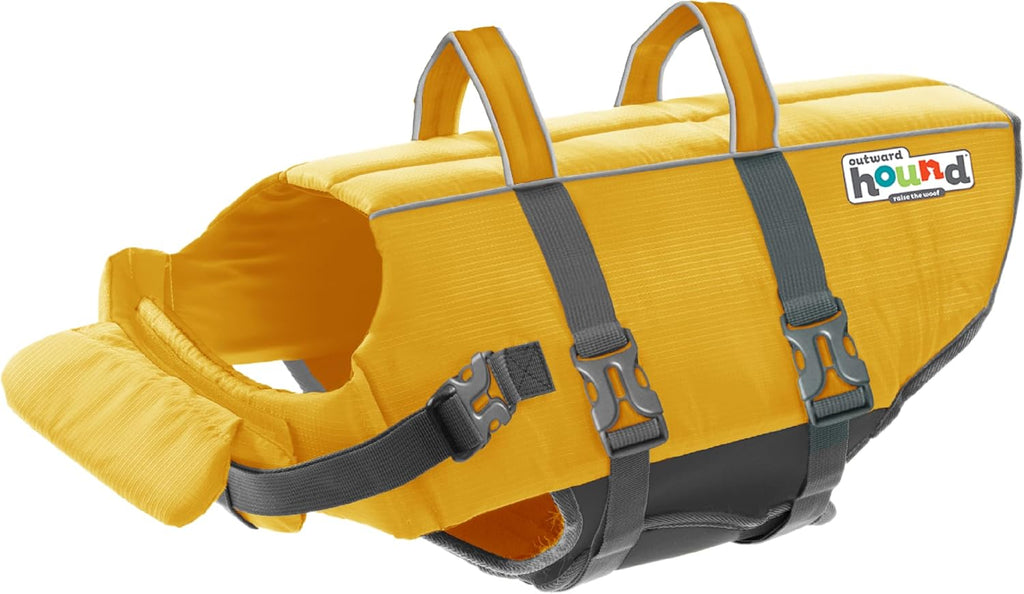 Outward Hound Granby Splash Dog Life Jacket, Life Vest, Orange, Large