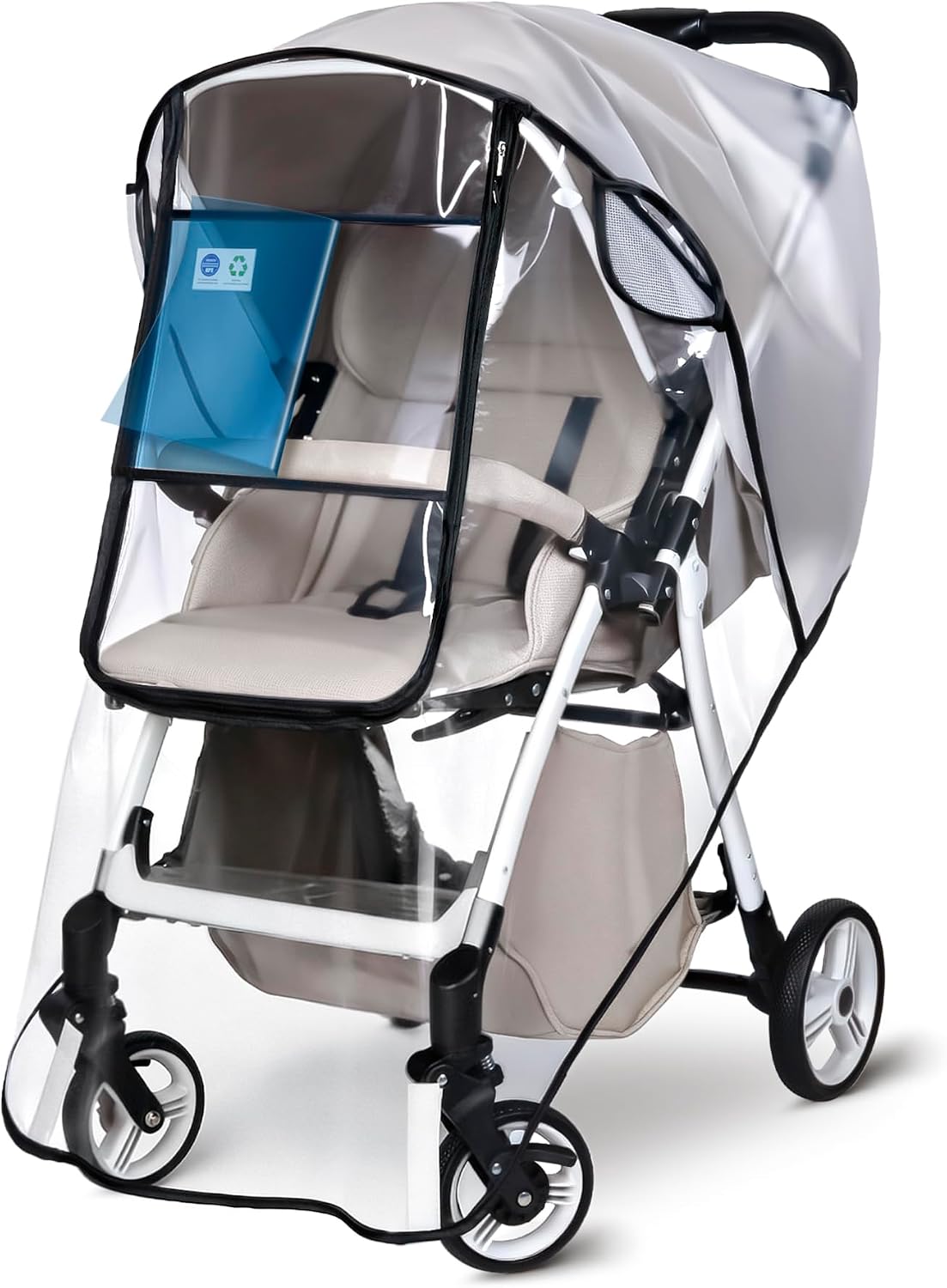 bemece Universal Stroller Rain Cover, Clear EVA Weather Shield