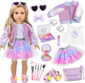 ZQDOLL American 18 Inch Doll Makeup Accessories and Clothes Set (No Dolls)
