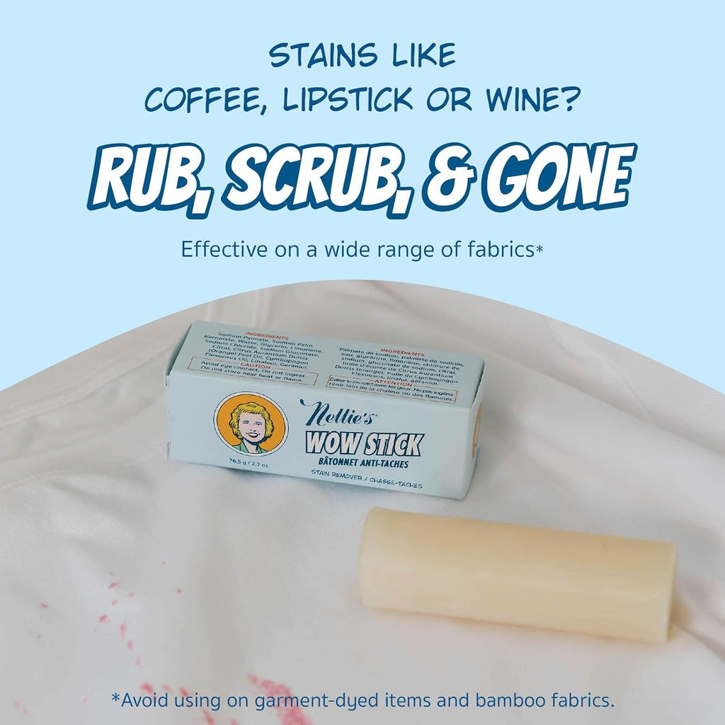 Nellie's WOW Stick | Laundry Stain Remover Stick | 2.7 oz