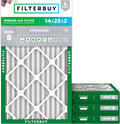 Filterbuy 20x20x1 Air Filter MERV 8 Dust & Allergy Defense (4-Pack)