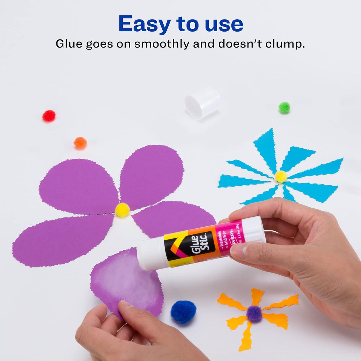 Avery Glue Stic, White, 36 Grams, 1.27 oz, 6 Glue Sticks