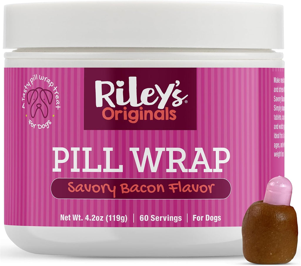 Riley's Pill Wrap for Dogs - Cheese & Bacon Pill Paste for Dogs - 4.2oz