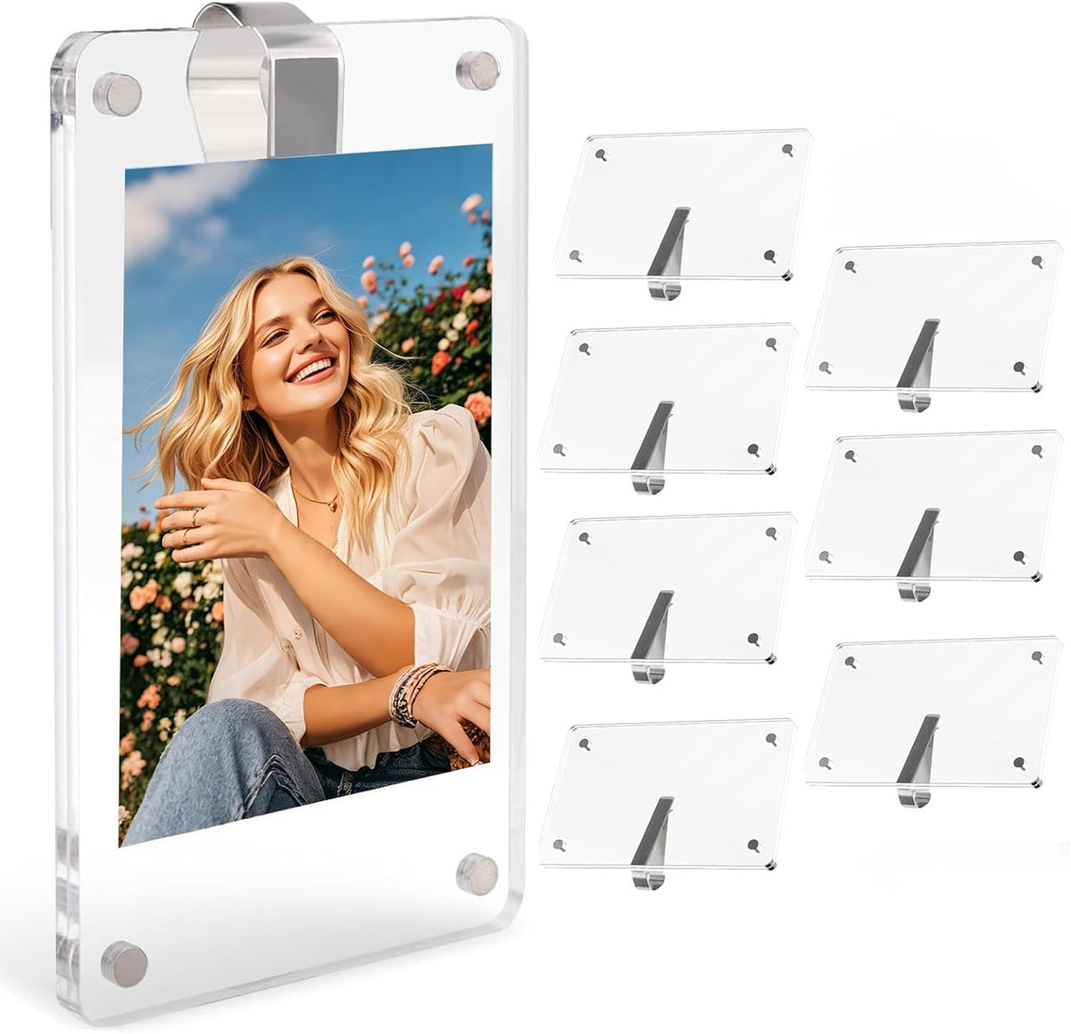 4Pcs Car Picture Holder, Car Visor Photo Clip, 3.5" x 2.4", Car Accessories