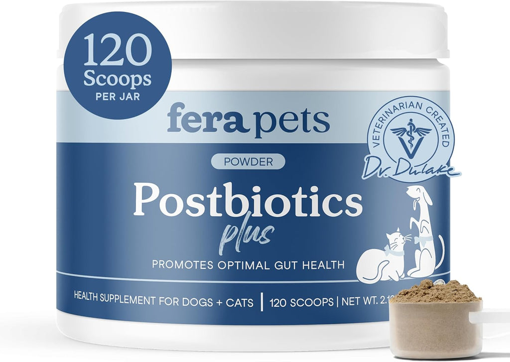 Fera Pets Organic Probiotics for Dogs & Cats with Prebiotics, 60 Scoops