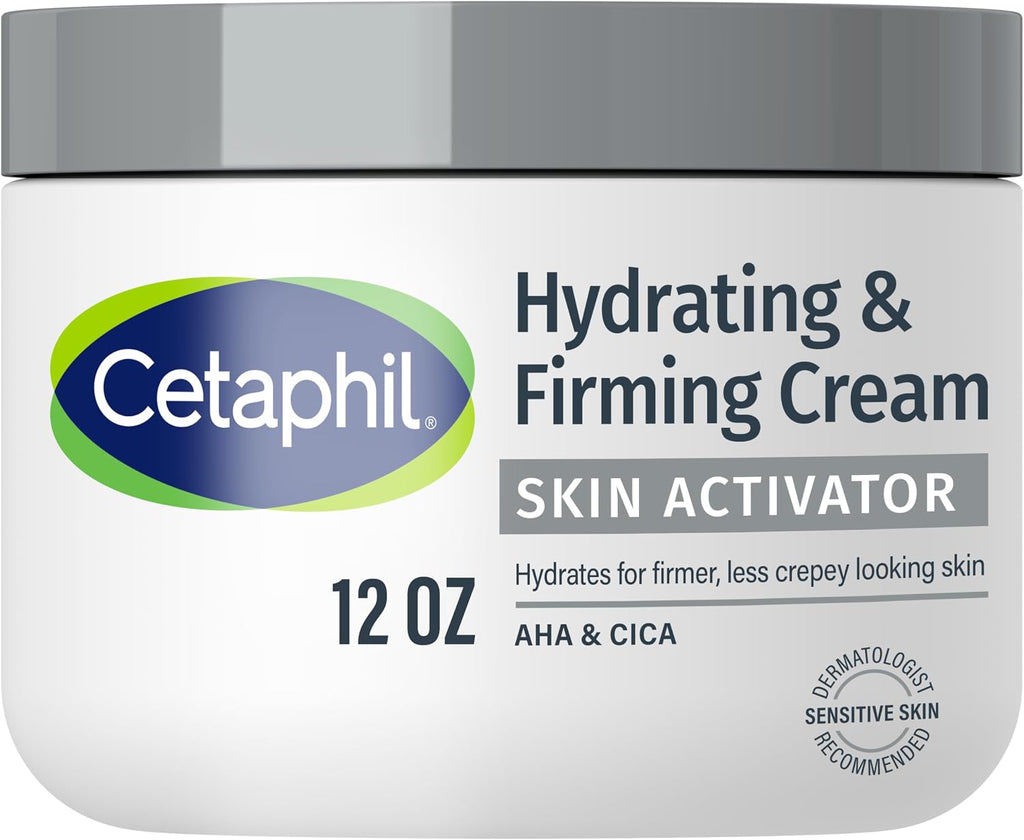 Cetaphil Skin Activator Firming Body Cream, AHA + CICA, 12oz