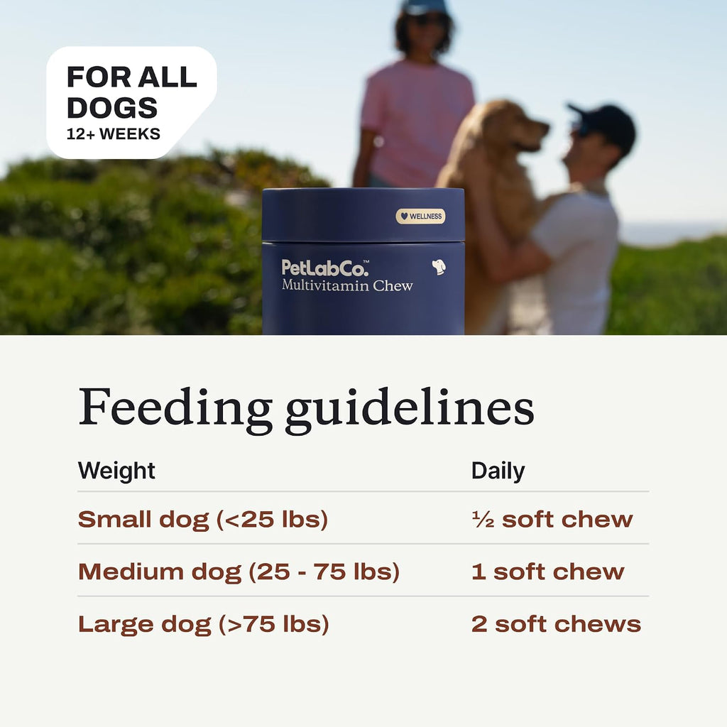 PetLab Co. 22-in-1 Multivitamin Chews for Dogs, Pork Flavor