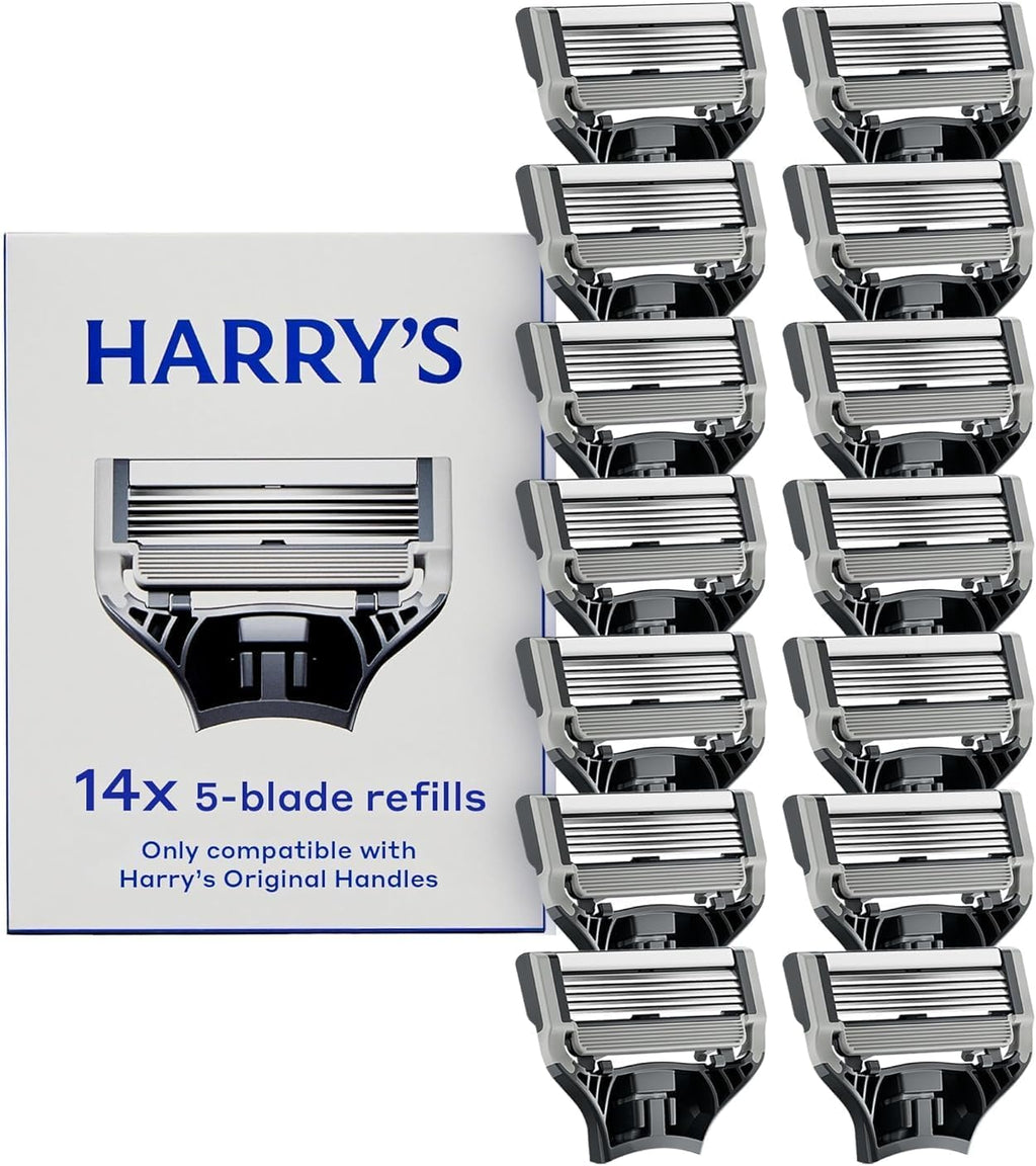 Harry's Original Shaving Kit for Men - 6 Razor Blade Refills, Shave Gel