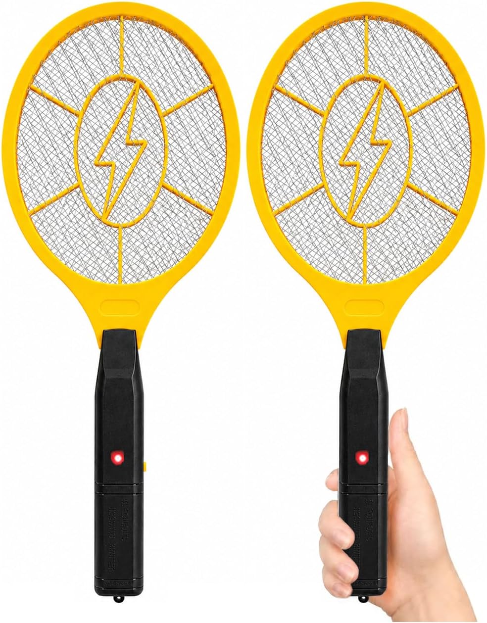 Electric Fly Swatter, 2 Pack, Handheld Bug Zapper Racket