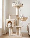 Heybly Cat Tree with Toy, 43.3 inch Cat Tower for Indoor Cats HCT004SG