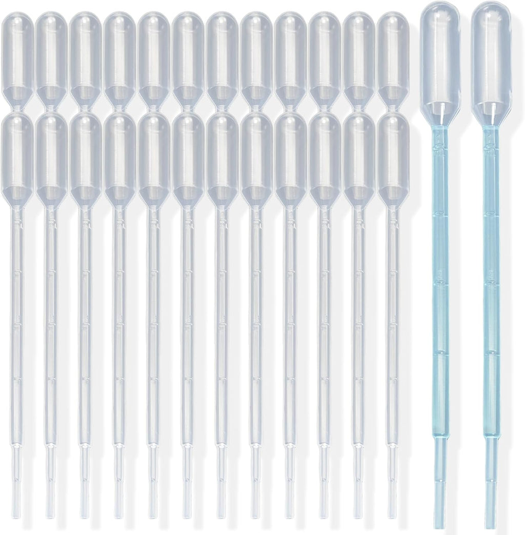 Zkupanx 20-Pack 3mL Disposable Plastic Dropper Pipettes for Resin & Oils
