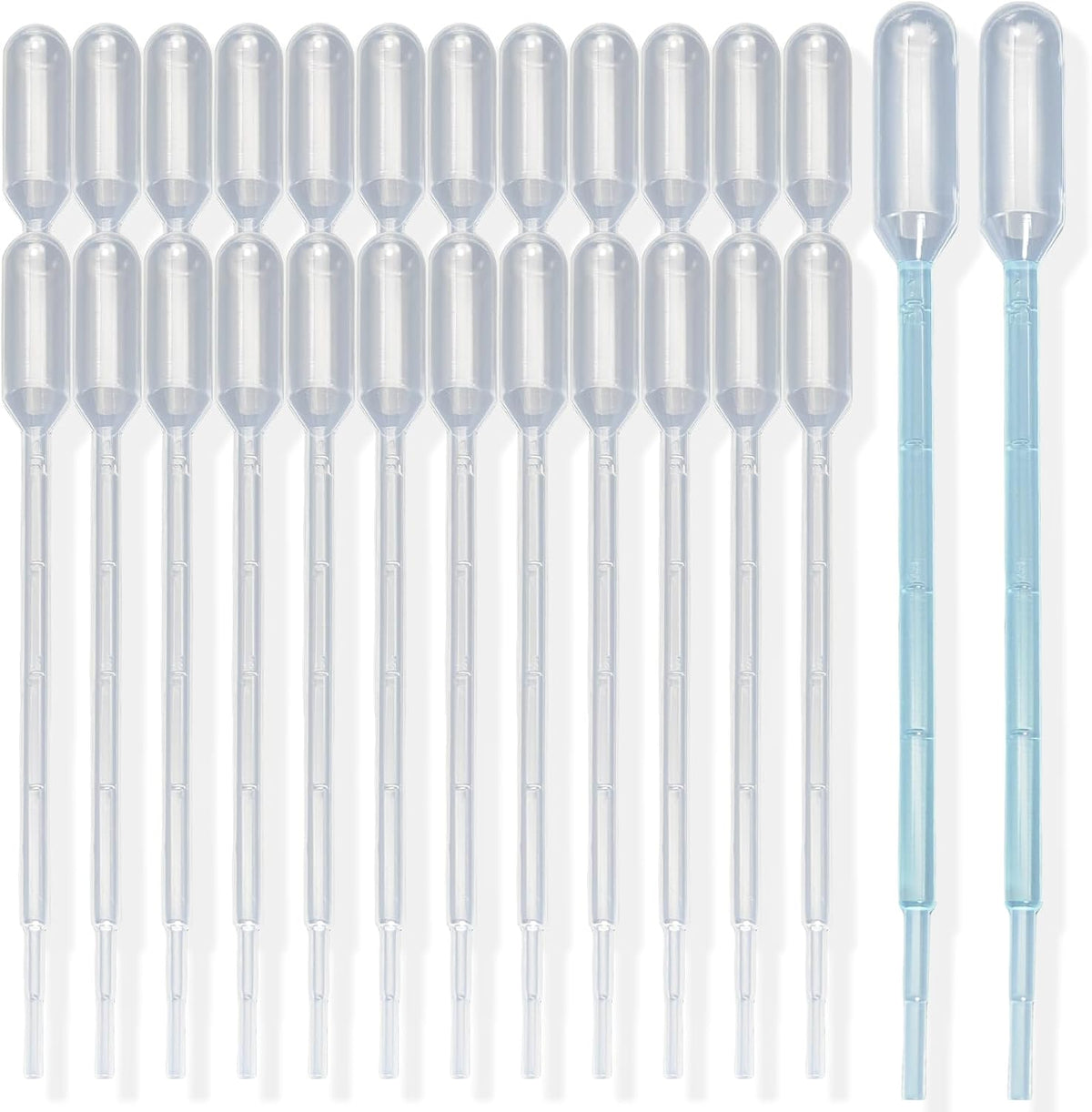 Zkupanx 20-Pack 3mL Disposable Plastic Dropper Pipettes for Resin & Oils