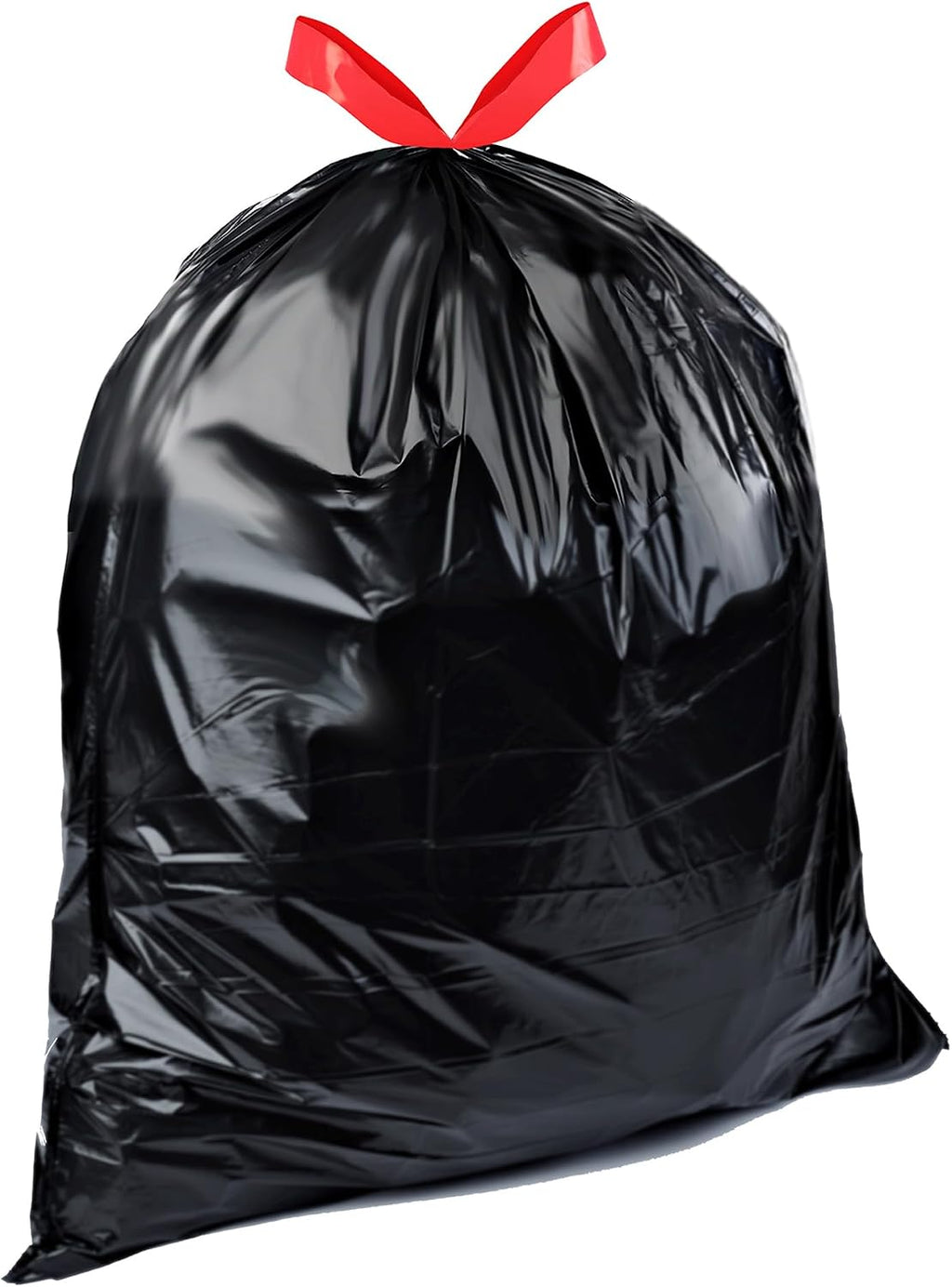 Amazon Basics 39 Gallon Lawn & Leaf Heavy Duty Drawstring Trash Bags, 20% Post Consumer Recycled, 40 Count, Black