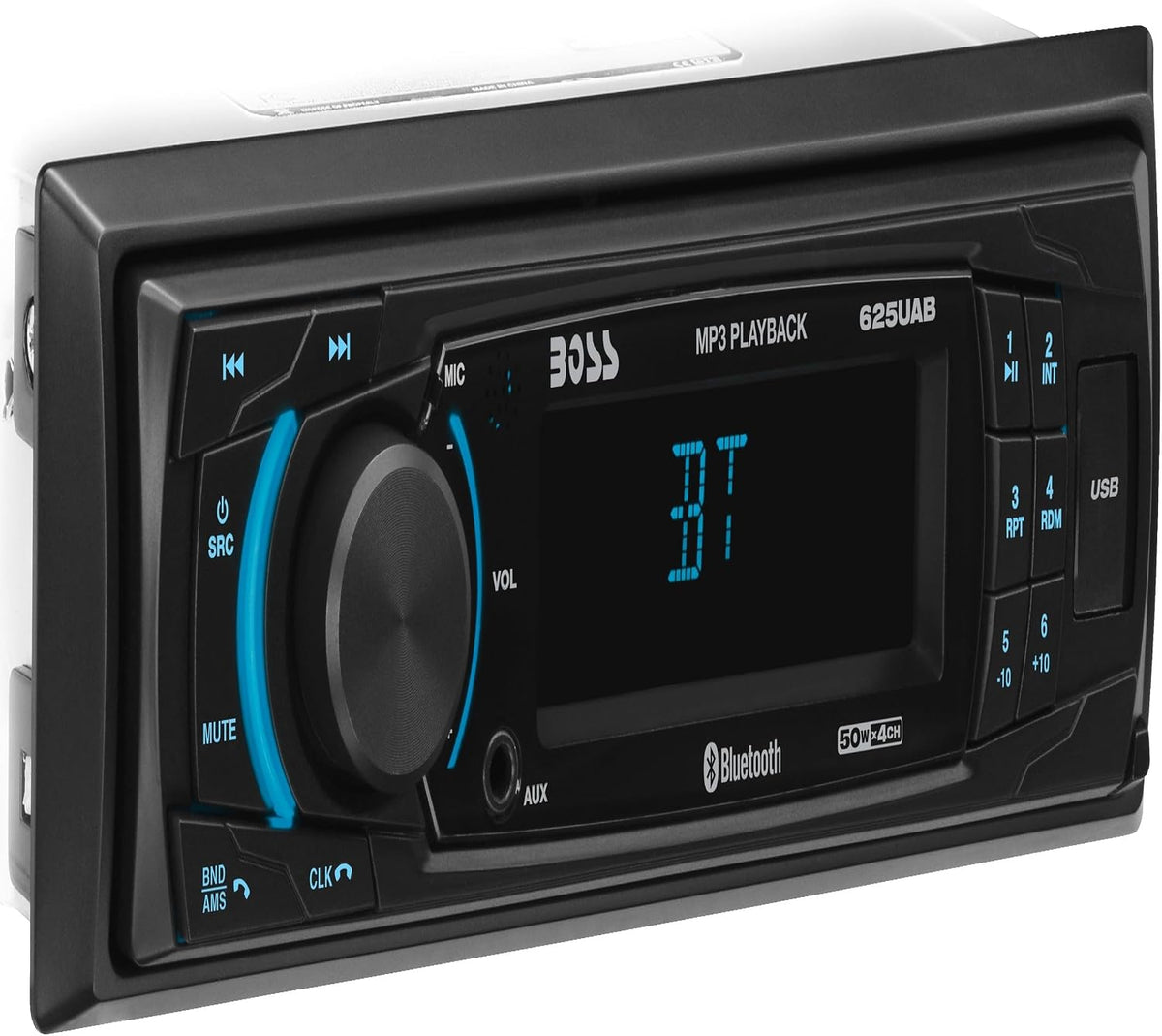 BOSS Audio Systems 616UAB Single DIN Bluetooth Car Stereo, No DVD, USB