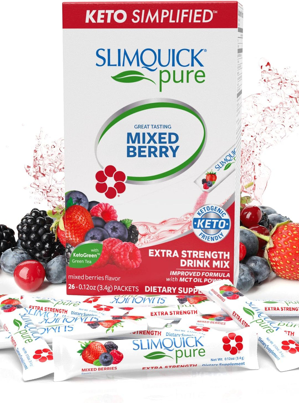 SlimQuick Pure 3X Extra Strength Drink Mix for Women, Achieve Weight Goals