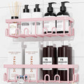 YASONIC Shower Caddy Adhesive, Rustproof Shower Organizer, Wall Shower Rack
