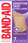BAND-AID Brand Adhesive Bandages for Sensitive Skin, Extra Large, 7 Count