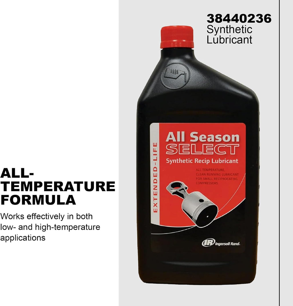 Ingersoll Rand All Season Select Synthetic Air Compressor Oil, 1 L
