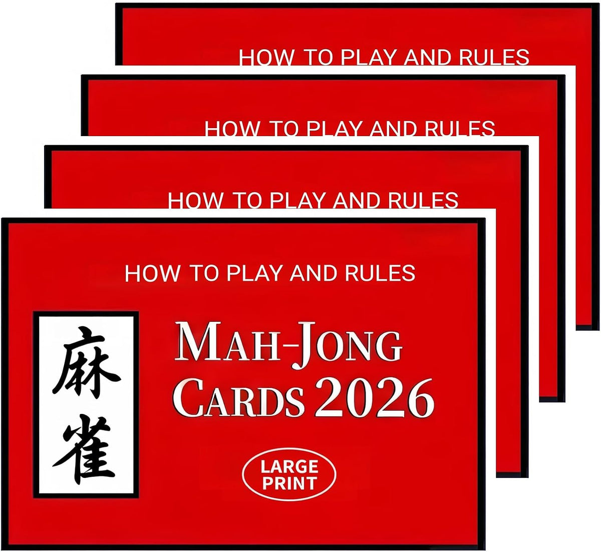 2026 NM-JL Mah-Jong Cards Rules Large Size Revised Version - 4 Pcs